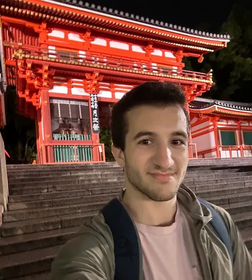 Shrine in Kyoto at sunrise
